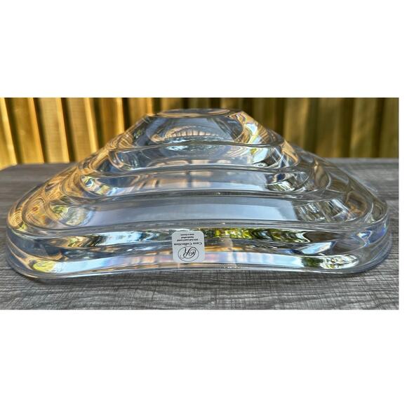 Ricci Casa Collection Caprice Art Deco Modern 24% Lead Crystal Bowl-Slovenia - Picture 8 of 12